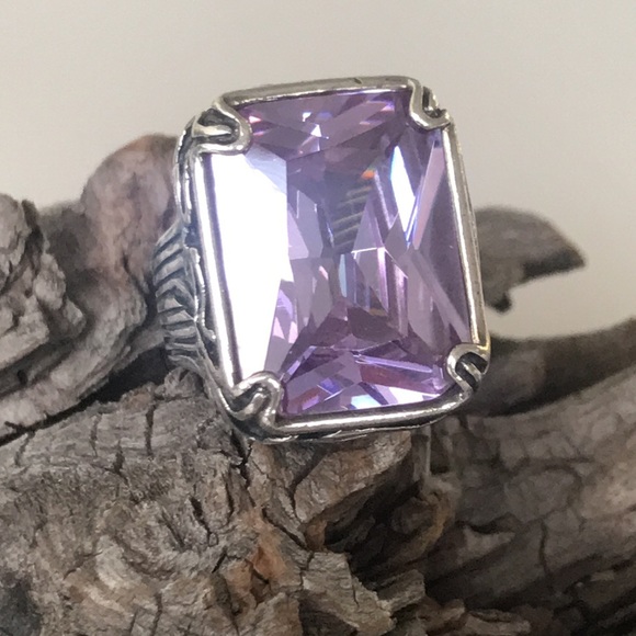 Silpada Lavender Fields purple zirconia rectangle ring R2001 - Picture 4 of 7